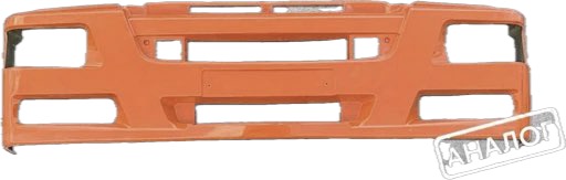 Облицовка буфера окрашенная с вверташами под крепления фары ШИРОКИЙ